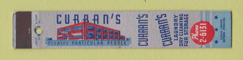 Matchbook Cover - Curran's Laundry  Fort Worth TX SAMPLE 10 Strike