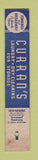 Matchbook Cover - Curran's Laundry  Fort Worth TX SAMPLE 10 Strike
