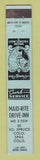 Matchbook Cover - Maid Rite Drive Inn Colorado Springs 10 Strike