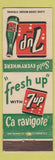 Matchbook Cover - 7Up Soda DD Bean Canada Fresh Up