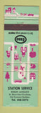 Matchbook Cover - Esso oil gas Portneuf QC Station Service  WEAR