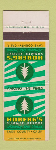 Matchbook Cover - Hoberg's Summer Resort Lake County CA
