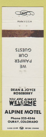 Matchbook Cover - Alpine Motel Ouray Colorado WEAR