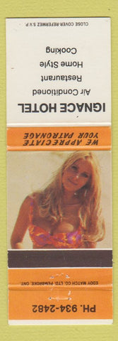 Matchbook Cover - Ignace Hotel pinup
