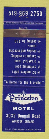 Matchbook Cover - Princeton Motel Windsor ON