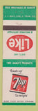 Matchbook Cover - 7Up Up Soda Like Diet Soda Canada Fresh Up