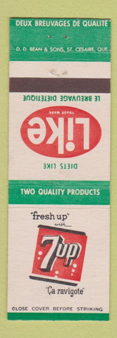 Matchbook Cover - 7Up Up Soda Like Diet Soda Canada Fresh Up