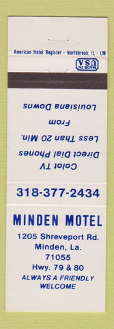 Matchbook Cover - Minden Motel Minden LA