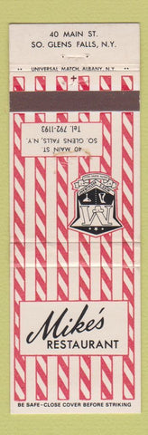 Matchbook Cover - Mike's Restaurant South Glens Falls NY