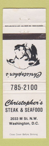 Matchbook Cover - Christopher's Steak House Washington DC
