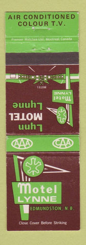 Matchbook Cover - Motel Lynne Edmundston NB