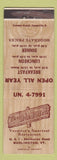 Matchbook Cover - Olde Board Restaurant Burlington VT