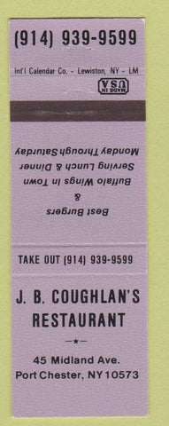 Matchbook Cover - JB Coughlan's Restaurant Port Chester NY