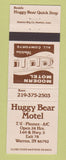 Matchbook Cover - Huggy Bear Motel Warren IN