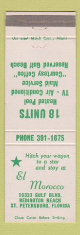 Matchbook Cover - El Morocco Motel St Petersburg FL