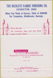 Matchbook Cover - Buckeye Fabric Finishing Coshocton OH 40 Strike