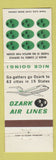 Matchbook Cover - Ozark Airlines