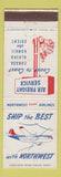Matchbook Cover - Northwest Orient Airlines Freight Service