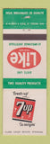 Matchbook Cover - 7Up Soda Canada QC Like Diet Soda