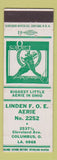 Matchbook Cover - Eagles Club Columbus OH Linden Aerie