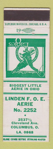 Matchbook Cover - Eagles Club Columbus OH Linden Aerie