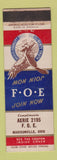 Matchbook Cover - Eagles Club Madisonville OH WEAR
