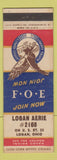 Matchbook Cover - Eagles Club Logan OH