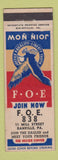 Matchbook Cover - Eagles Club Danville PA