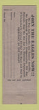 Matchbook Cover - Eagles Club Danville PA