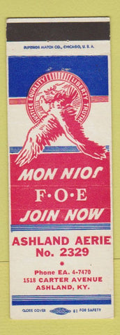 Matchbook Cover - Eagles Club Ashland KY