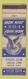 Matchbook Cover - Eagles Club Marion IA
