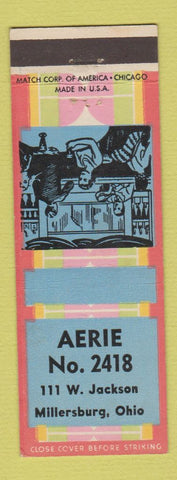 Matchbook Cover - Eagles Club Millersburg OH
