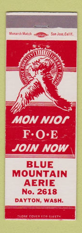 Matchbook Cover - Eagles Club Dayton WA