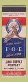 Matchbook Cover - Eagles Club Ohio Supply WWII