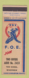 Matchbook Cover - Eagles Club Two Rivers WI