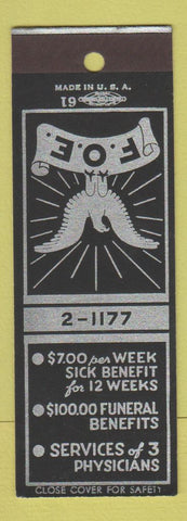 Matchbook Cover - Eagles Club SAMPLE
