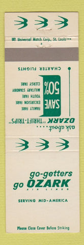 Matchbook Cover - Ozark Airlines Thrift Trips