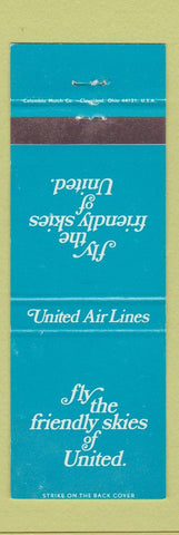 Matchbook Cover - United Airlines Fly Friendly Skies