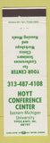 Matchbook Cover Hoyt Conference Center Eastern Michigan University Ypsilanti MI