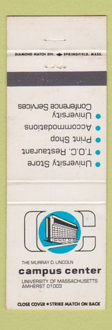Matchbook Cover Murray Lincoln Campus Center University Massachusetts Amherst MA