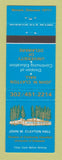 Matchbook Cover - John Clayton Hall University of Delaware Newark DE