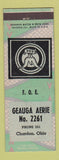 Matchbook Cover - Eagles Club Geauga Aerie Chardon OH ADVANCE WWII