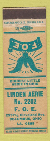 Matchbook Cover - Eagles Club Linden Aerie Columbus OH WWII