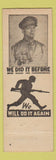 Matchbook Cover - Eagles Club Linden Aerie Columbus OH WWII