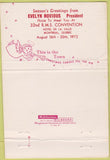 Matchbook Cover - RMS Evelyn Hovious 1972 Montreal QC 40 Strike