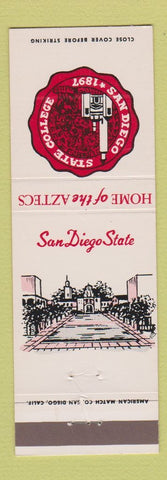 Matchbook Cover - San Diego State Aztecs CA