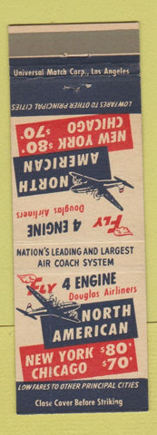 Matchbook Cover - North American Airlines Low Fares