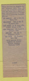 Matchbook Cover - North American Airlines Low Fares