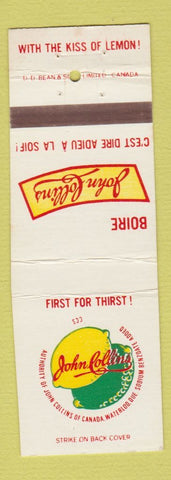 Matchbook Cover - John Collins Soda? Drink QC