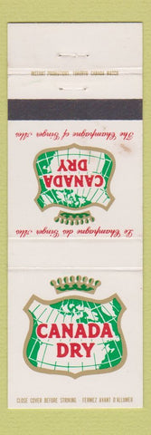 Matchbook Cover - Canada Dry Soda Ginger Ale WEAR